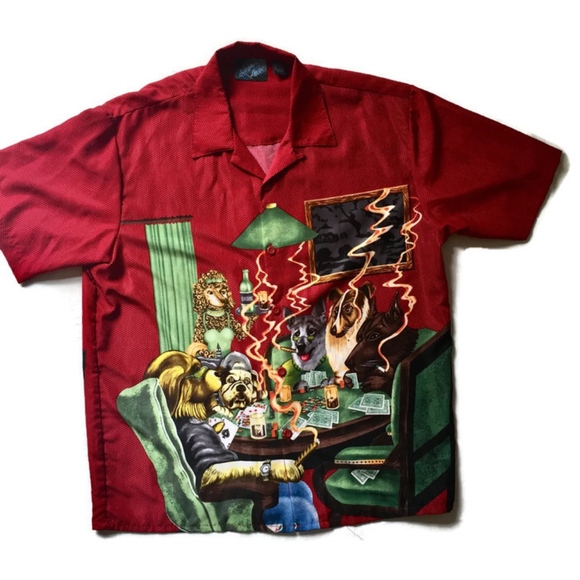 Sapphire Lounge Other - Sapphire Lounge Men's Red dogs lover Shirt sz XL